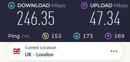 ExpressVPN UK speeds vs NordVPN